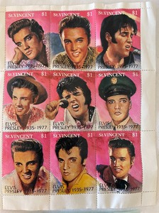 lot 234 image: Elvis Stamps and Trading Cards