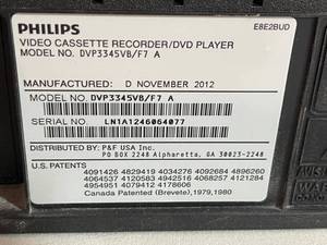 lot 147 image: Phillips Video Cassette Recorder  DVD Player