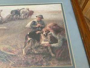 lot 194 image: Vintage Plowing Time Framed Print