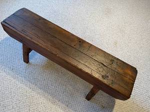 lot 245 image: Vintage Rustic Wooden Bench