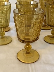 lot 303 image: 7 Amber Goblets and More