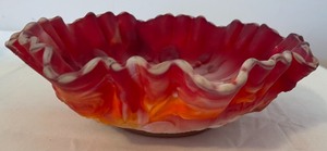 lot 381 image: Slag Glass Bowl by Imperial