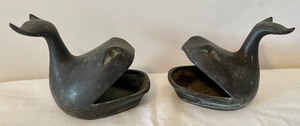 lot 327 image: Metal Whale Ashtrays