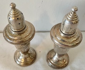 lot 367 image: Sterling Silver Salt and Pepper Shakers