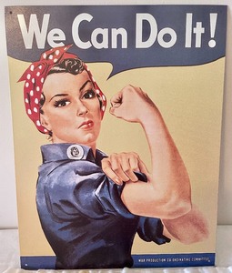 lot 405 image: We Can Do It Tin Sign and Towel
