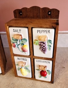 lot 430 image: Pair of Vintage Spice Racks