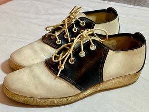 lot 13 image: Vintage Pair of Saddle Shoes Size 7.5