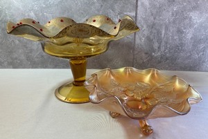 lot 346 image: Two Gorgeous Glass Bowls