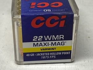 lot 196 image: (50) Rounds Of CCI Maxi-Mag .22-WMR...