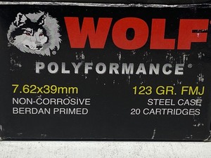 lot 113 image: (20) Rounds Of Wolf 7.62x39mm 123gr...