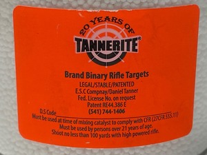lot 282 image: (1) Tanerite 1-Pound Binary Explo...