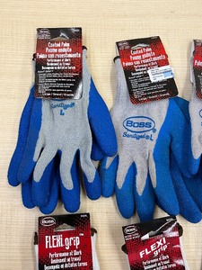 Lot Of (9) Pairs Of Size M  L Nitrile-Dipped Work Gloves