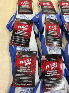 Lot Of (12) Pairs Of Size Medium Nitrile-Dipped Work Gloves