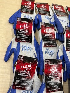 Lot Of (12) Pairs Of Size Large Nitrile-Dipped Work Gloves