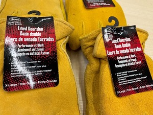 Lot Of (4) Pairs Of Boss Size Medium Deerskin Lined Work Gloves