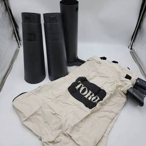 Toro vacuum blower tube & 2 Bottom Zip Leaf Blower Vac Replacement Durable Canvas Bag
