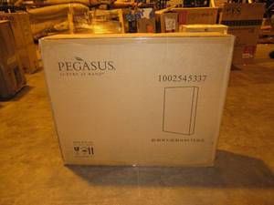 lot 23 image: Pegasus 20 in. x 26 in. Recessed or Surface-Mount Bathroom Medicine Cabinet with Beveled Mirror in Silver