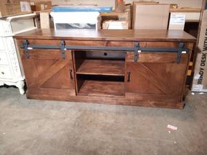 lot 72 image: Legends Furniture - TV Cabinet for Most Flat-Panel TVs Up to 70 - Whiskey