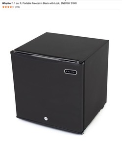 Whynter 1.1 cu. ft. Portable Freezer in Black with Lock, ENERGY STAR. See Pictures