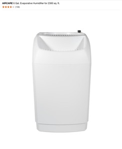 AIRCARE 6 Gal. Evaporative Humidifier for 2300 sq. ft. & SuperWick Filter Replacement. See Pictures