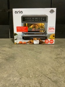 ARIA All-in-1 Premium 30 Qt. Stainless Steel Touchscreen Air Fryer Toaster Oven with Recipe Book. See Pictures