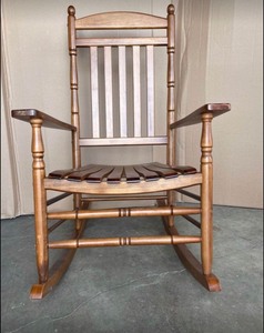 Rhode Island Porch Rocker Oak Wood Outdoor Rocking Chair. See Pictures