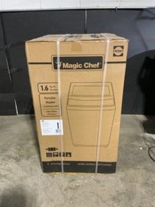 Magic Chef 1.6 cu. ft. Compact White Top Load Washing Machine, Portable with Stainless Steel Tub. See Pictures