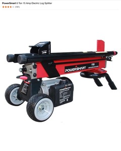 PowerSmart 6 Ton 15 Amp Electric Log Splitter. See Pictures