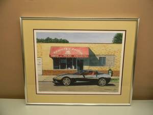 lot 1 image: Dana Forrester AWS Sunday Morning at Blackeys - AWESOME GREAT PIECE - 1  200 SIGNED ARTWORK - PROFESSIONALLY FRAMED - APPROX 30 BY 24 - SEE PICTURES