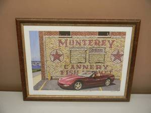 lot 4 image: Dana Forrester AWS Monterey Roadster - GREAT PIECE - 202  700 SIGNED ARTWORK - PROFESSIONALLY FRAMED - APPROX 20 BY 15 - SEE PICTURES