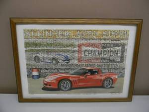 lot 19 image: Dana Forrester AWS Grand Sport Evolution - GREAT PIECE - 12  1000 SIGNED ARTWORK - PROFESSIONALLY FRAMED - APPROX 20 BY 15 - SEE PICTURES