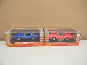 lot 43 image: MAJORETTE 124 SCALE DIECAST CHEVROLET CORVETTE ROADSTER #4204, CHEVROLET CORVETTE COUPE #4202 - NEW IN THE BOX - SEE PICTURES