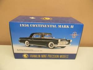 lot 58 image: THE FRANKLIN MINT 124 SCALE DIECAST 1956 CONTINENTAL MARK II - AWESOME PIECE - NEW IN BOX - SEE PICTURES