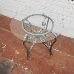 lot 40 image: Stroll Work Glass Top Side Table