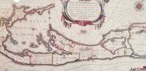lot 81 image: Framed Bermuda Antiquities Replica Map, Framed
