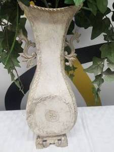 lot 131 image: Blossoming Violet Faux Flower Vase