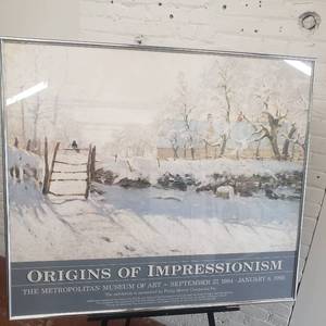 lot 59 image: Magpie by Monet Gallery Poster