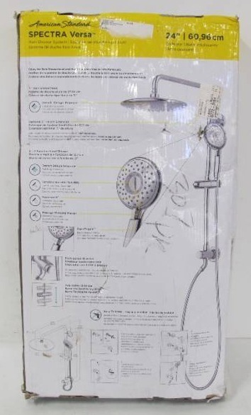 lot 301 image: American Standard Spectra Versa 4-Spray Round 24 in. Wall Bar Shower Kit with Hand Shower 1.8 GPM in Brushed Nickel