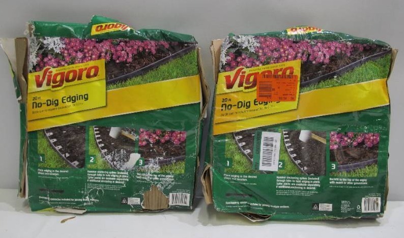 lot 231 image: 2-Pack Vigoro 20 ft. No-Dig Landscape Edging Kit