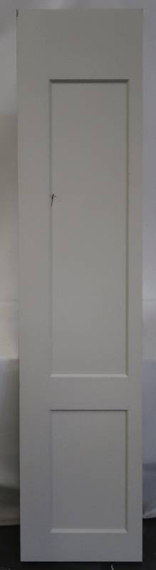 lot 290 image: Jeld Wen 36 in. x 80 in. Cambridge Primed Smooth Molded Composite MDF Closet Bi-fold Door THDJW160000104