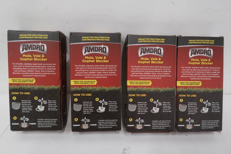 lot 343 image: AMDRO 5 Gal. Mole, Vole and Gopher Blocker - 4 Pack