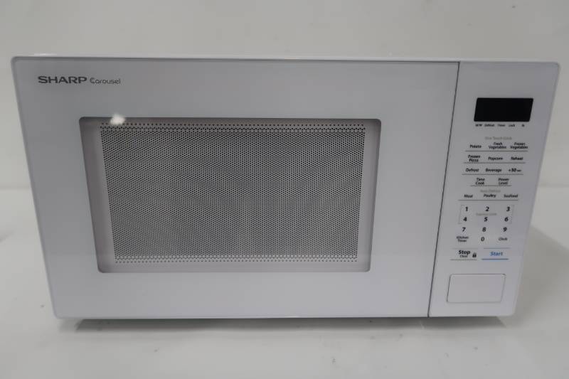 lot 340 image: Sharp - Carousel 1.1 Cu. Ft. Mid-Size Microwave - White