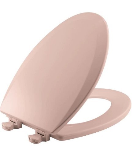 lot 338 image: BEMIS Lift-Off Elongated Closed Front Toilet Seat in Venetian Pink