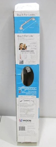 lot 261 image: Moen Home Care 16 in. x 1-14 in. Concealed Screw Grab Bar with SecureMount and Curl Grip in Brushed Nickel