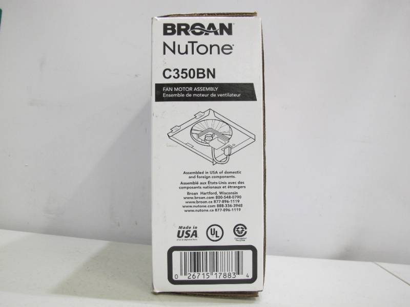 lot 259 image: Broan-NuTone 50 CFM Replacement MotorWheel