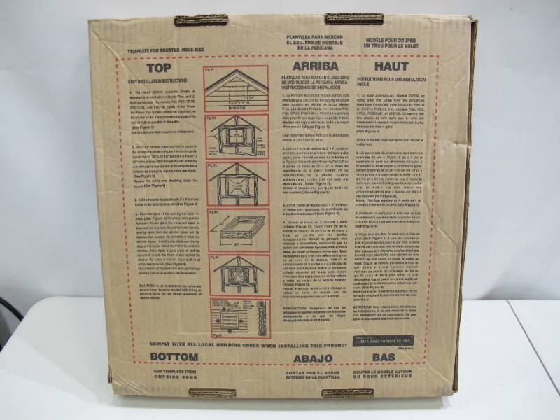 lot 263 image: Master Flow Attic Exhaust Ventilation Gable End Shutter 19.25 in. x 19.25 in