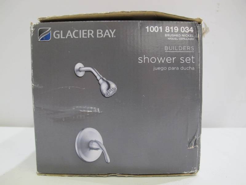 lot 270 image: Glacier Bay Builders Single-Handle 1-Spray Pressure Balance Shower Faucet in Brushed Nickel