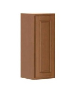lot 215 image: Hampton Bay Madison Assembled 12x30x12 in Wall Cabinet in Chestnut