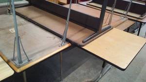 Laminate Top Table, Metal Base (6)