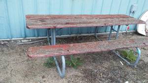 Wood Picnic Table 8 foot length